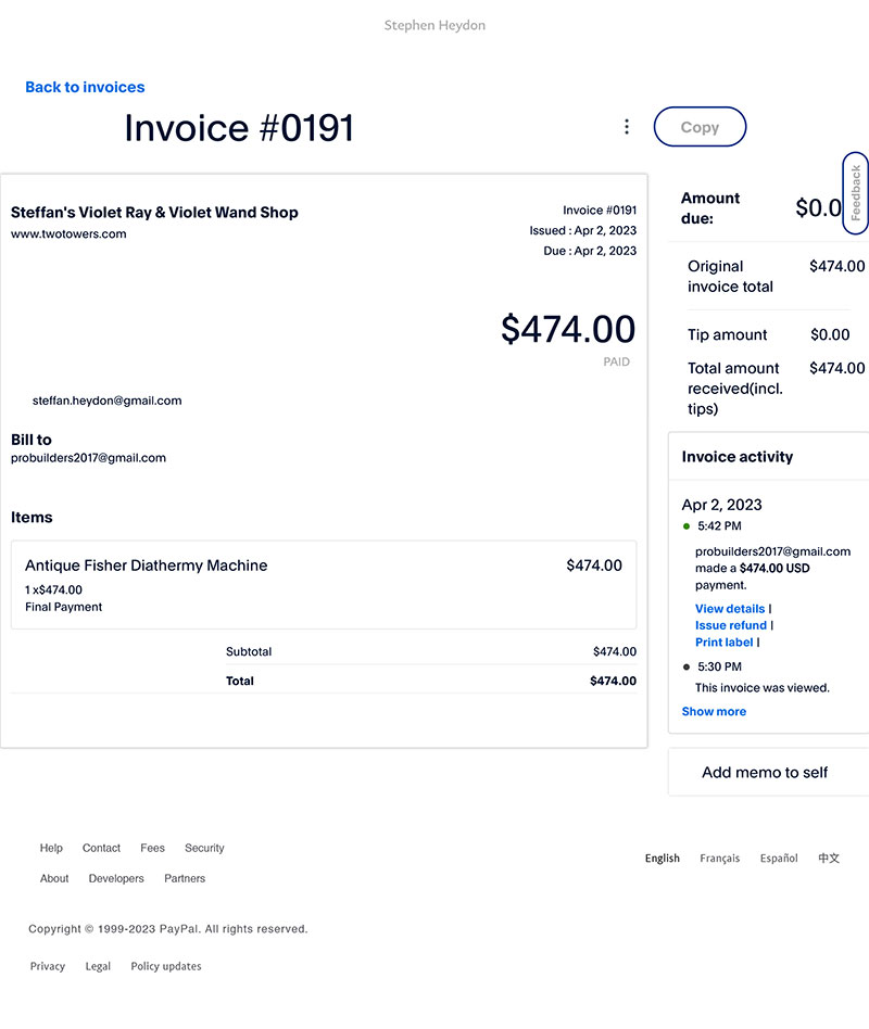 joshua miller 2nd payment