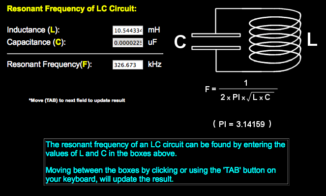 Resonant Frequency Calculator